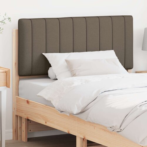 VidaXL Tapecirani uzglavlje Smeđa i taupe 100 cm Čvrsto borovo drvo Slike