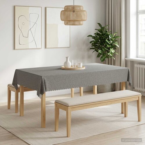  Tkanina za stol 5 kom. Pravokutni Svjetlosiva 140 x 220 cm Cijene