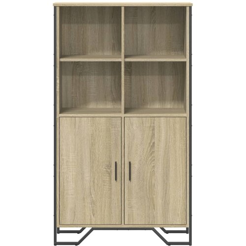  Visoka komoda boja hrasta 79,5x35,5x137,5 cm konstruirano drvo Slike