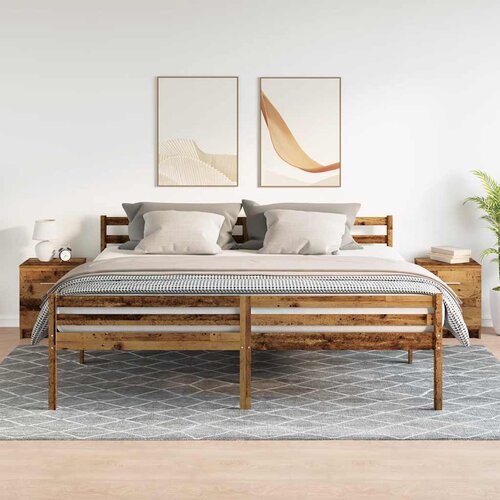  Noćni ormarići 2 kom s 2 ladice staro drvo 40x36x50 cm Slike