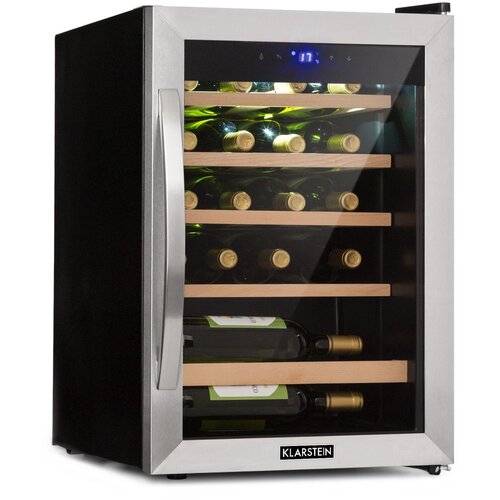 Klarstein Vinamour 19, vinoteka, 19 boca, 65 l, 4 - 18 ° C, 40 dB, staklo, crna Cijene