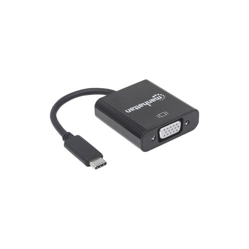 Manhattan USB / VGA Adapter [1x USB 3.1 muški konektor AC - 1x Ženski konektor VGA] Crna Kodiran u boji, Fleksibilan, Zaštićen s folijom, Cijene