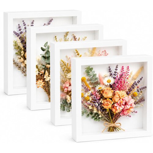 JMIATRY 4x 3D okvir za slike 20&amp;times;20cm Slike