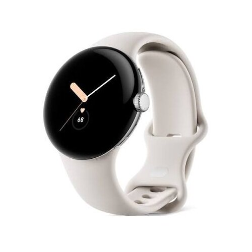 Google Pametni sat Pixel Watch LTE 41mm Polished Silver Case with Sport Band Chalk + Poklon gratis mini bluetooth zvučnik Slike