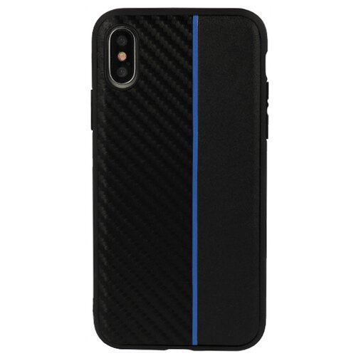  Gumijasti / gel etui Moto Carbon za Samsung Galaxy A71 - črni z modro črto Cene