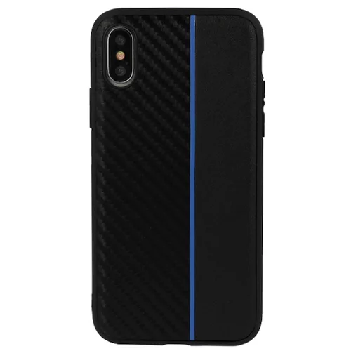  Gumijasti / gel etui Moto Carbon za Samsung Galaxy A71 - črni z modro črto