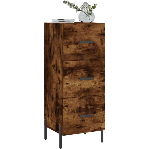 VidaXL Komoda boja dimljenog hrasta 34 5x34x90 cm konstruirano drvo Slike