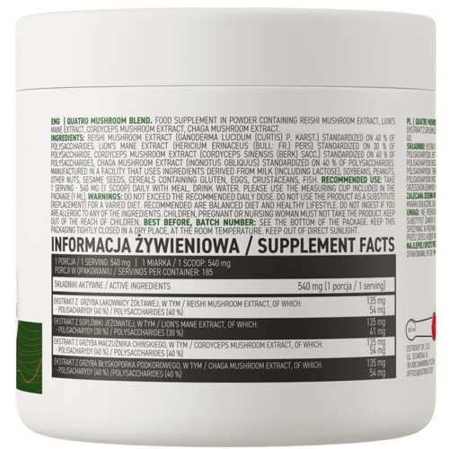 OSTROVIT quatro mushroom blend 100 g &amp;ndash; prirodna podr&amp;scaron;ka imunitetu i energiji Slike