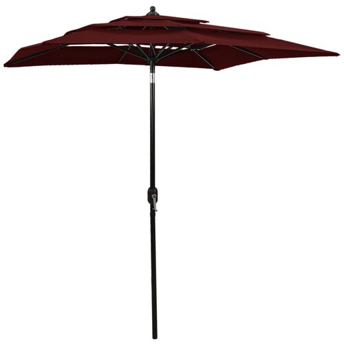 vidaXL Senčnik aluminij bordo rdeč 2x2 m, (20729226) Cene