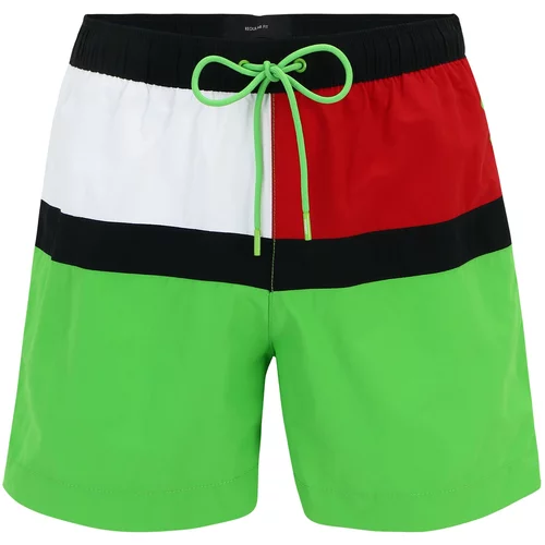 Tommy Hilfiger Underwear Kratke kopalne hlače mornarska / zelena / rdeča / bela
