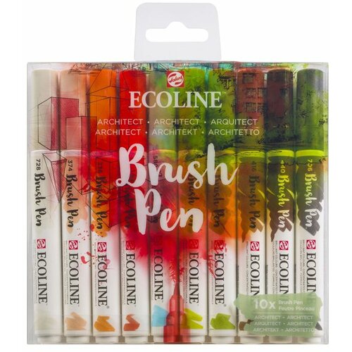  akvarel olovke Ecoline Brush Pen Architect | Set od 10 komada Cene
