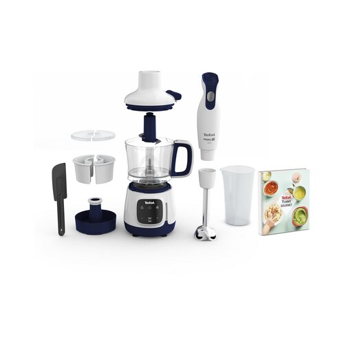 Tefal APARAT ZA PRIPRAVO HRANE ZA DOJENČKE YUMMY GOURMET EVOLUTIVE, HB55W430, MOČ 600 W, S PALIČNIM MEŠALNIKOM, DIZAJN 4-V-1 Cene