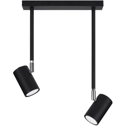 Nice Lamps Crna stropna svjetiljka 30x10 cm Jones - Slike