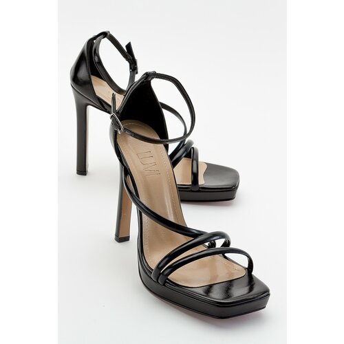 LuviShoes Shelp Women's Black Heeled Shoes Slike