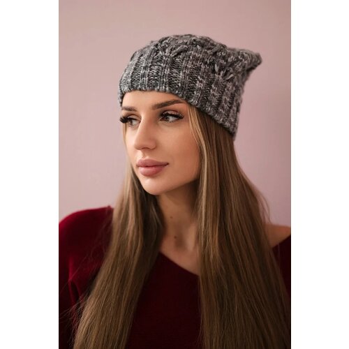 Kesi Cap with fleece Roksana K209 dark gray Slike