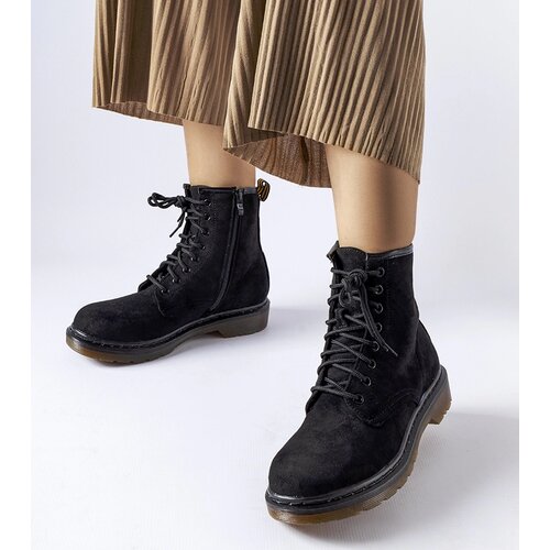 Gemre Black eco-suede worker boots Alfreda Cijene