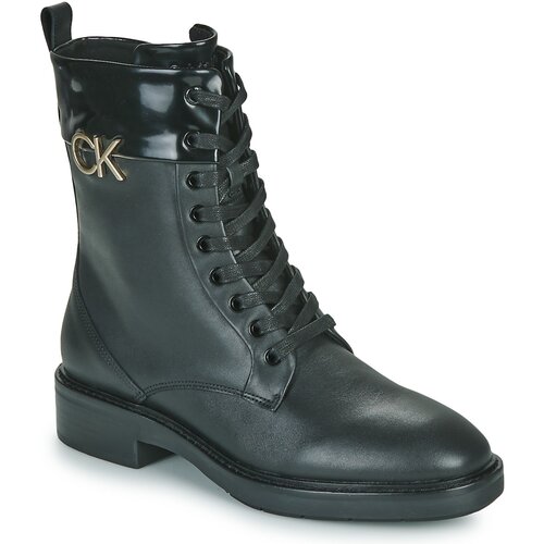 Calvin Klein Jeans RUBBER SOLE COMBAT BOOT W/HW Crna Slike