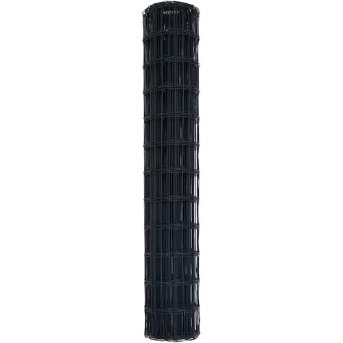 Euro ograda 1,4 x 10 m Željezo prekriveno PVC-om Siva Slike
