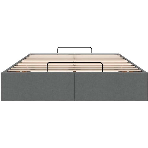 VidaXL Okvir kreveta bez madraca tamnosivi 120 x 200 cm od tkanine Slike