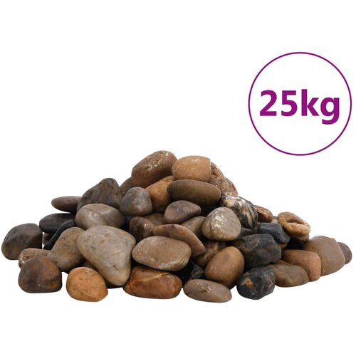 vidaXL Polirani kamenčići 25 kg raznobojni 2 - 5 cm Cijene