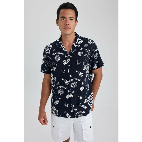 Defacto Relax Fit Cotton Printed Short Sleeve Shirt Slike