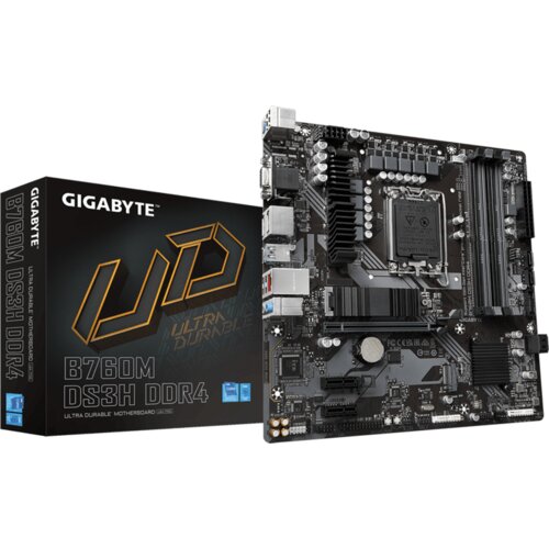 Gigabyte MB B760M DS3HLGA1700; 4xDDR5; 2xM.2, 4xSATA6xUSB; VGA, HDMI, 2xDP; mATX Cijene