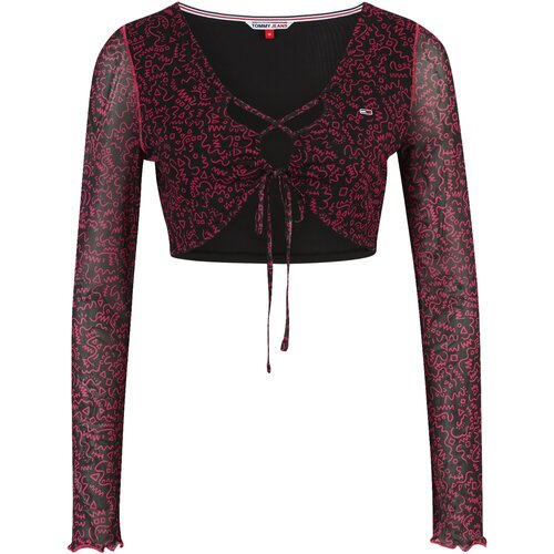 Tommy Jeans Majica roza / črna Slike