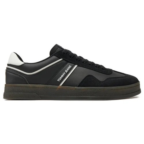 Tommy Jeans Superge Leather Retro Cupsole EM0EM01414 Črna