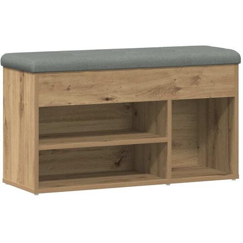  Klupa za cipele obrtnički hrast 82x32x45,5 cm izrađeno drvo Slike