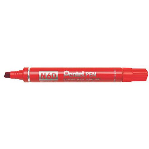 Pentel Marker Permanent N60PK, 3,9 &amp;ndash; 5,7 mm, rdeč Slike