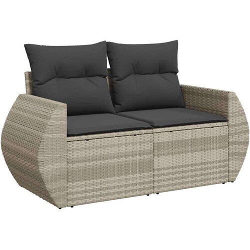 vidaXL 7-dijelni set vrtnih sofa svjetlosivi od poliratana Cijene