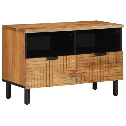 TV ormarić 70x33x46 cm Masivno drvo akacije - Prirodna 1 Drvo bagrema Slike