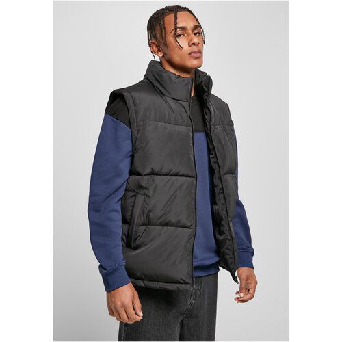 UC Men Block Puffer Vest Black/Black Cene