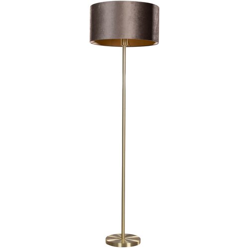 QAZQA Vloerlamp messing met velours kap bruin 40cm - Simplo Cene
