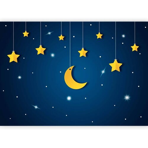  Foto tapeta - Skyline - night sky landscape with stars and moon for children 250x175 Vodootporna Slike