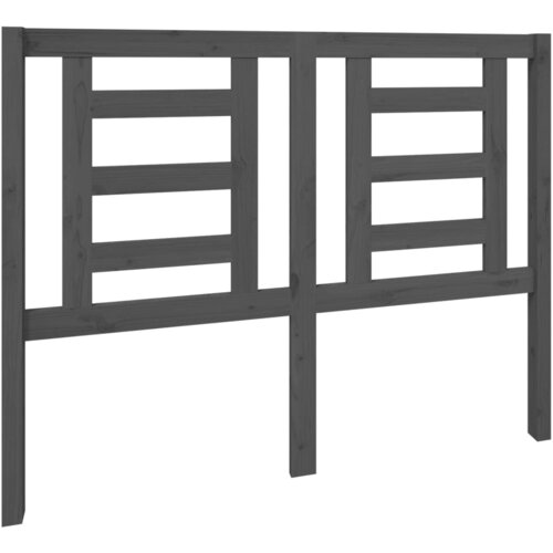 Maison Chic posteljno vzglavje - vzglavna omarica - nočna omarica sivo 126x4x100 cm trdna borovina, (21705196) Slike