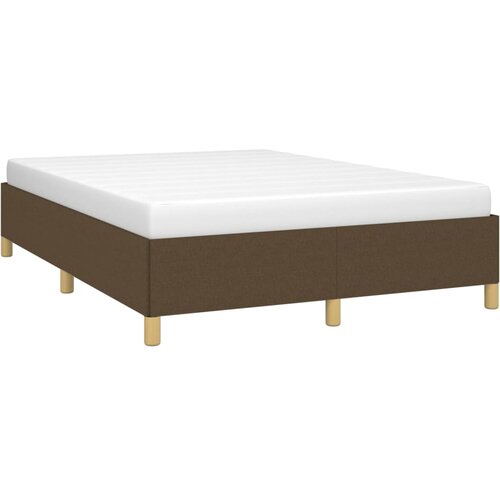  Okvir za krevet bez madraca tamnosmeđi 140 x 190 cm od tkanine Slike