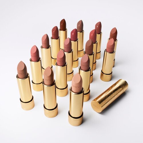 Gucci Beauty Rouge &amp;agrave; L&amp;egrave;vres Satin Lipstick satenasta &amp;scaron;minka odtenek 506 Louisa Red 3.5 g Slike