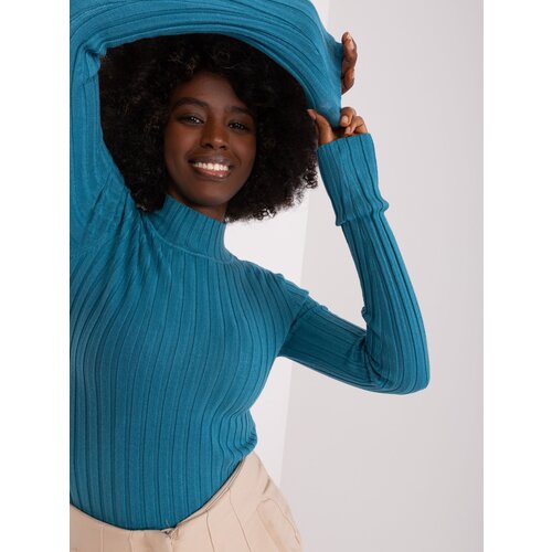 Fashion Hunters Classic long-sleeved navy sweater Slike