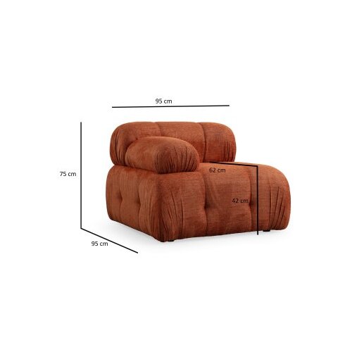 Atelier Del Sofa Fotelja Petite 1R, 95 x 95 x 75 cm, Narandžasta Cijene