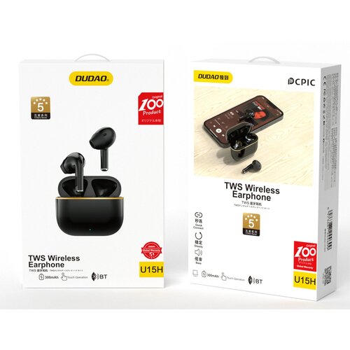 Dudao U15H TWS Bluetooth 5.1 brezžične slušalke črne, (21979757) Cene
