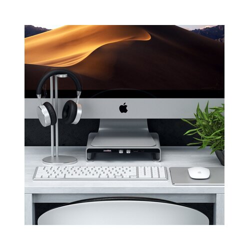 Satechi Aluminum Monitor Stand Hub for iMac, Srebro Slike