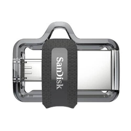 San Disk MICRO USB & USB DISK 64GB ULTRA DUAL, 3.0, srebrno-črn, drsni priključek Cene