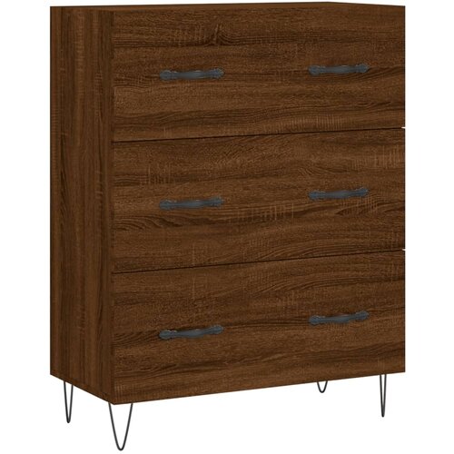Maison Chic Komoda - Predalnik rjavi hrast 69,5x34x90 cm inženirski les, (21718061) Slike