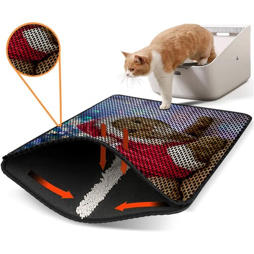 Aberto Design WC pretinac za mačke Nrszn0175, 45 x 60 cm, Šareni Cene