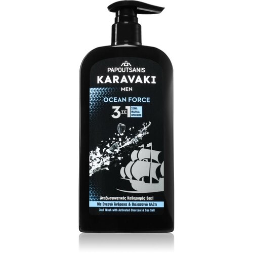 PAPOUTSANIS Karavaki Ocean Force čistilni gel 3 v 1 550 ml Slike