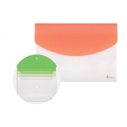 MAPA s gumbom i pretincima, A4, Narančasta Slike