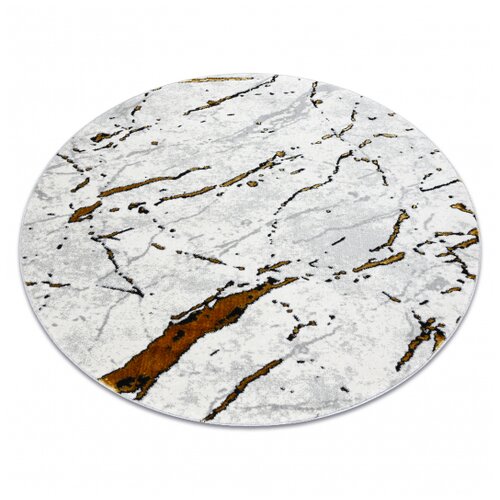 RugsX Preproga ALLURE 1963 krog Marmor - strukturna, elegantna, glamur belo / zlato cercle 100 cm, (22045297) Cene