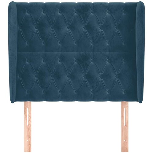  Uzglavlje s u&amp;scaron;ima tamnoplavo 103x23x118/128 cm bar&amp;scaron;unasto Slike