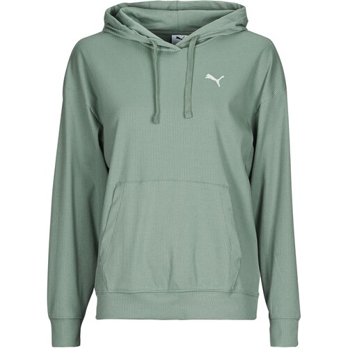 Puma ESS ELEVATED RIB HOODIE Zelena Slike